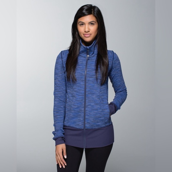 Lululemon Nice Asana Jacket Wee Are From Space Cadet Blue / Cadet Blue Size 8 - Picture 1 of 15